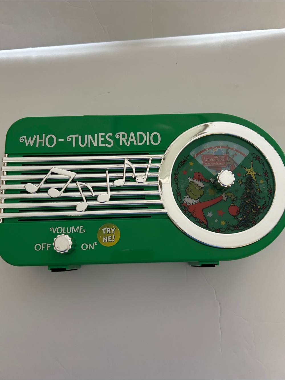Who-Tunes Portable Holiday Radio - Green